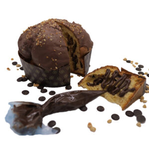 Panettone artigianale al CIOCCOLATO CON CREMA DI NOCCIOLA
